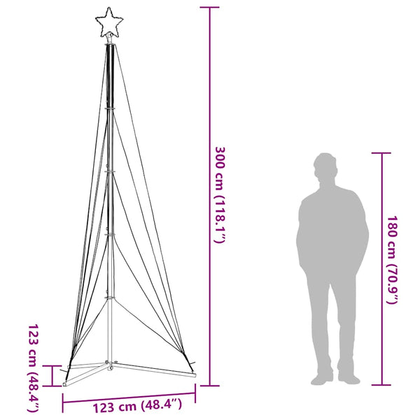 LED Weihnachtsbaum Blau 302 cm