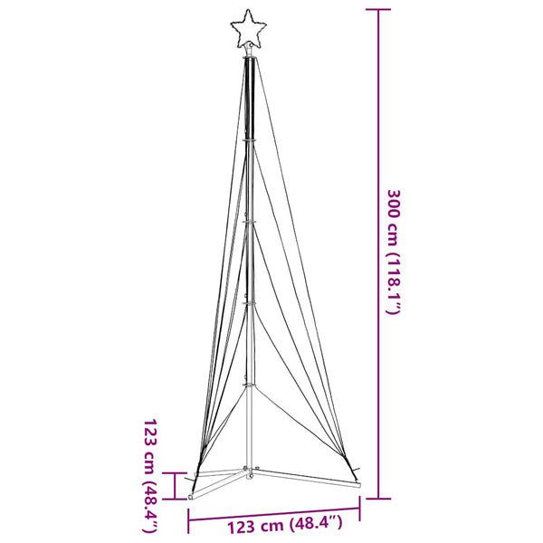 LED Weihnachtsbaum Mehrfarbig 302 cm