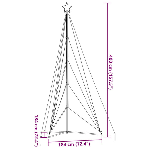 LED Weihnachtsbaum Kaltweiß 404,5 cm