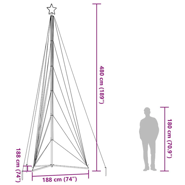 LED Weihnachtsbaum Warmweiß 478 cm