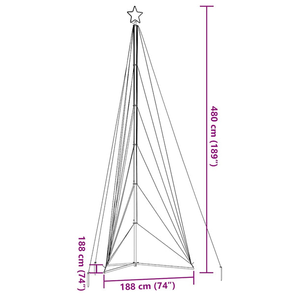 LED Weihnachtsbaum Warmweiß 478 cm