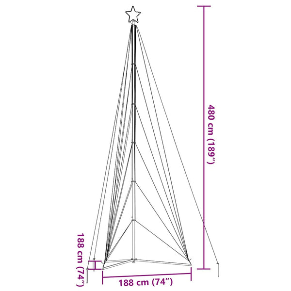 LED Weihnachtsbaum Mehrfarbig 478 cm