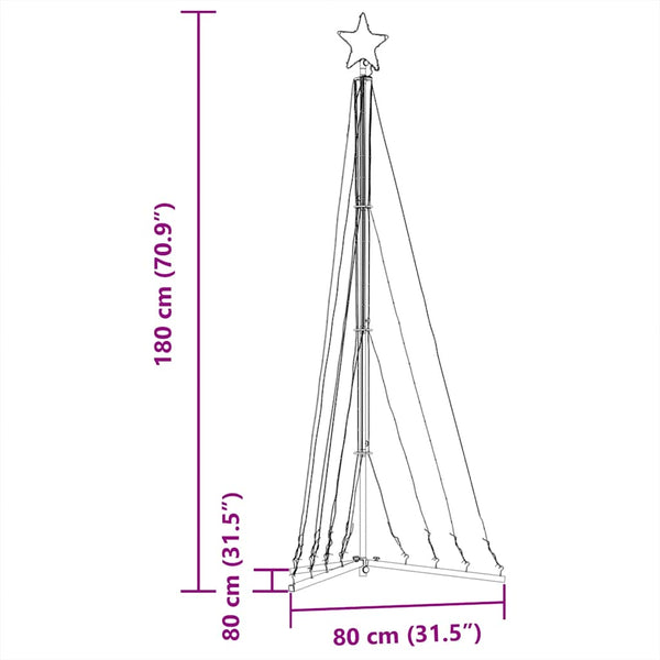LED Weihnachtsbaum Kaltweiß 187 cm