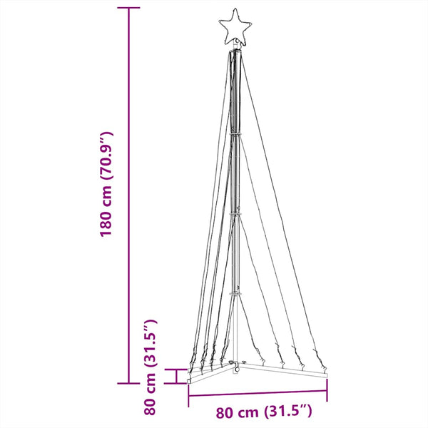 LED Weihnachtsbaum Blau 187cm