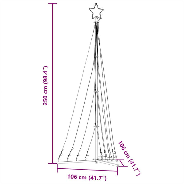 LED Weihnachtsbaum Warmweiß 250cm