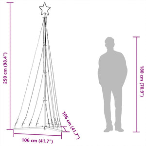 LED Weihnachtsbaum Kaltweiß 250cm