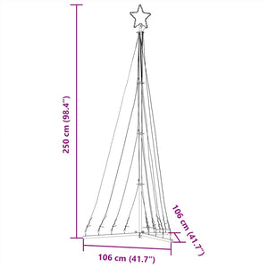 LED Weihnachtsbaum Kaltweiß 250cm
