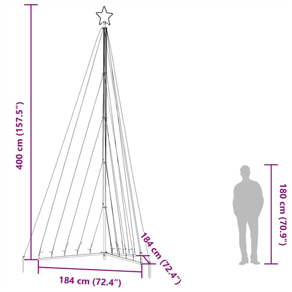 LED Weihnachtsbaum Kaltweiß 399cm