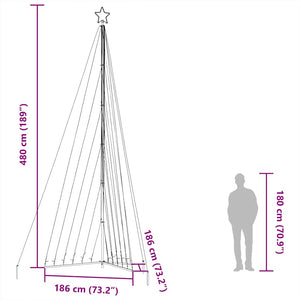 LED Weihnachtsbaum Warmweiß 476 cm