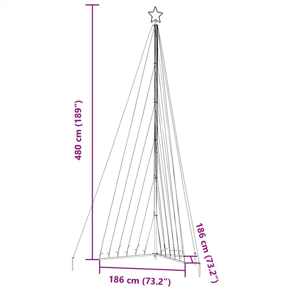 LED Weihnachtsbaum Warmweiß 476 cm