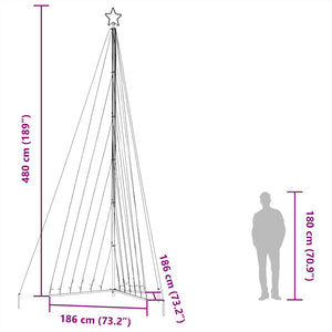 LED Weihnachtsbaum Mehrfarbig 476 cm