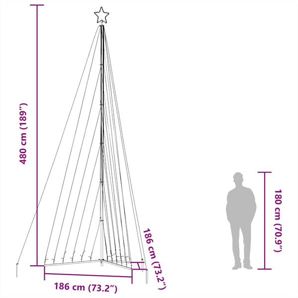 LED Weihnachtsbaum Mehrfarbig 476 cm
