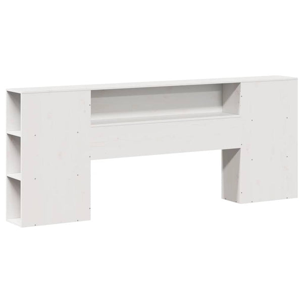 Kopfteil Weiß 200 cm Massivholz Kiefer