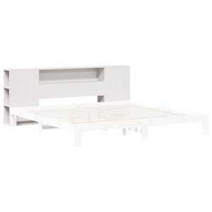 Kopfteil Weiß 200 cm Massivholz Kiefer