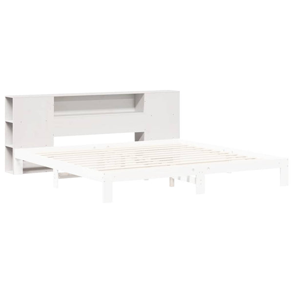 Kopfteil Weiß 200 cm Massivholz Kiefer