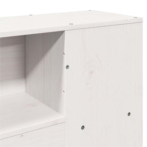 Kopfteil Weiß 200 cm Massivholz Kiefer