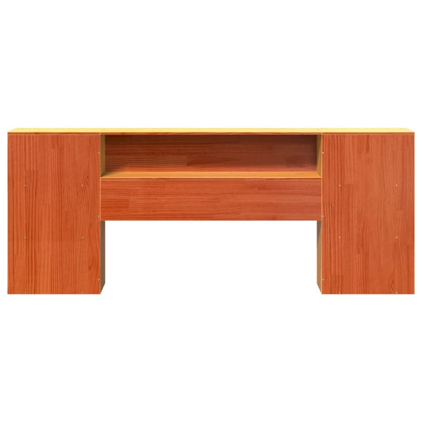 Kopfteil mit Stauraum, Wachsbraun, 180 cm