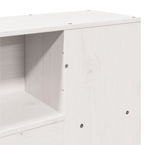 Weißes Kopfteil 120 cm mit Stauraum