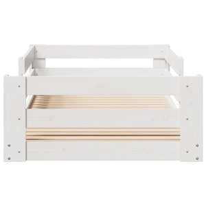 vidaXL Cadre de lit sans matelas Blanc 80x160 cm bois de pin massif