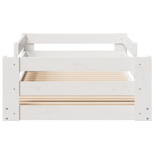 vidaXL Cadre de lit sans matelas Blanc 80x160 cm bois de pin massif