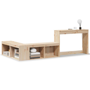 Nachttisch mit Schreibtisch Kiefer Massivholz