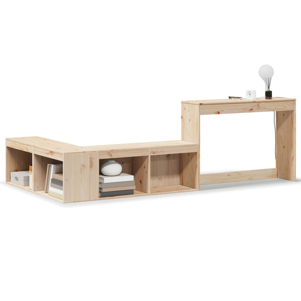 Nachttisch mit Schreibtisch Kiefer Massivholz