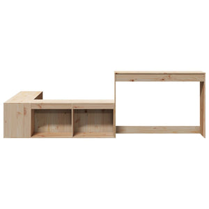 vidaXL Table de chevet avec bureau 222x107x75 cm pin massif