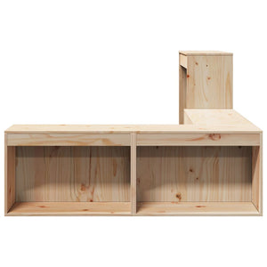 vidaXL Table de chevet avec bureau 222x107x75 cm pin massif