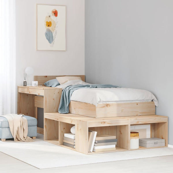 vidaXL Table de chevet avec bureau 222x107x75 cm pin massif