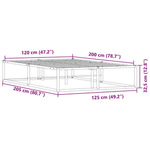 Bettgestell Weiß 120x200 cm Metall