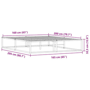 Bettgestell Weiß 160x200 cm Metall