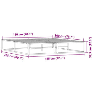 Bettgestell Weiß 180x200 cm Metall