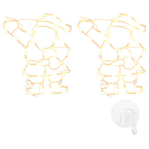 Weihnachtsbeleuchtung Weihnachtsmann Silhouette 2 Stk. LED
