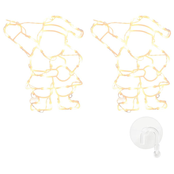 Weihnachtsbeleuchtung Weihnachtsmann Silhouette 2 Stk. LED