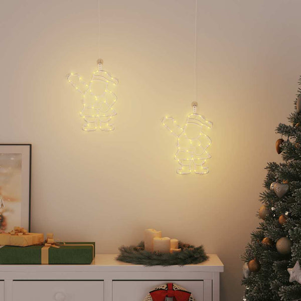 Weihnachtsbeleuchtung Weihnachtsmann Silhouette 2 Stk. LED