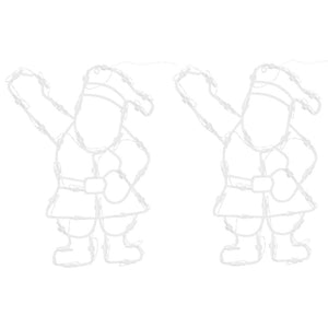 Weihnachtsbeleuchtung Weihnachtsmann Silhouette 2 Stk. LED