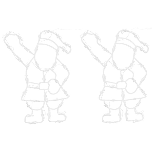 Weihnachtsbeleuchtung Weihnachtsmann Silhouette 2 Stk. LED