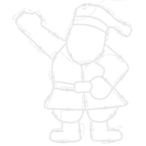 Weihnachtsbeleuchtung Weihnachtsmann Silhouette 2 Stk. LED