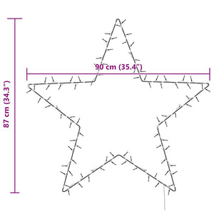 Weihnachtsbeleuchtung Stern Silhouette 115 LEDs