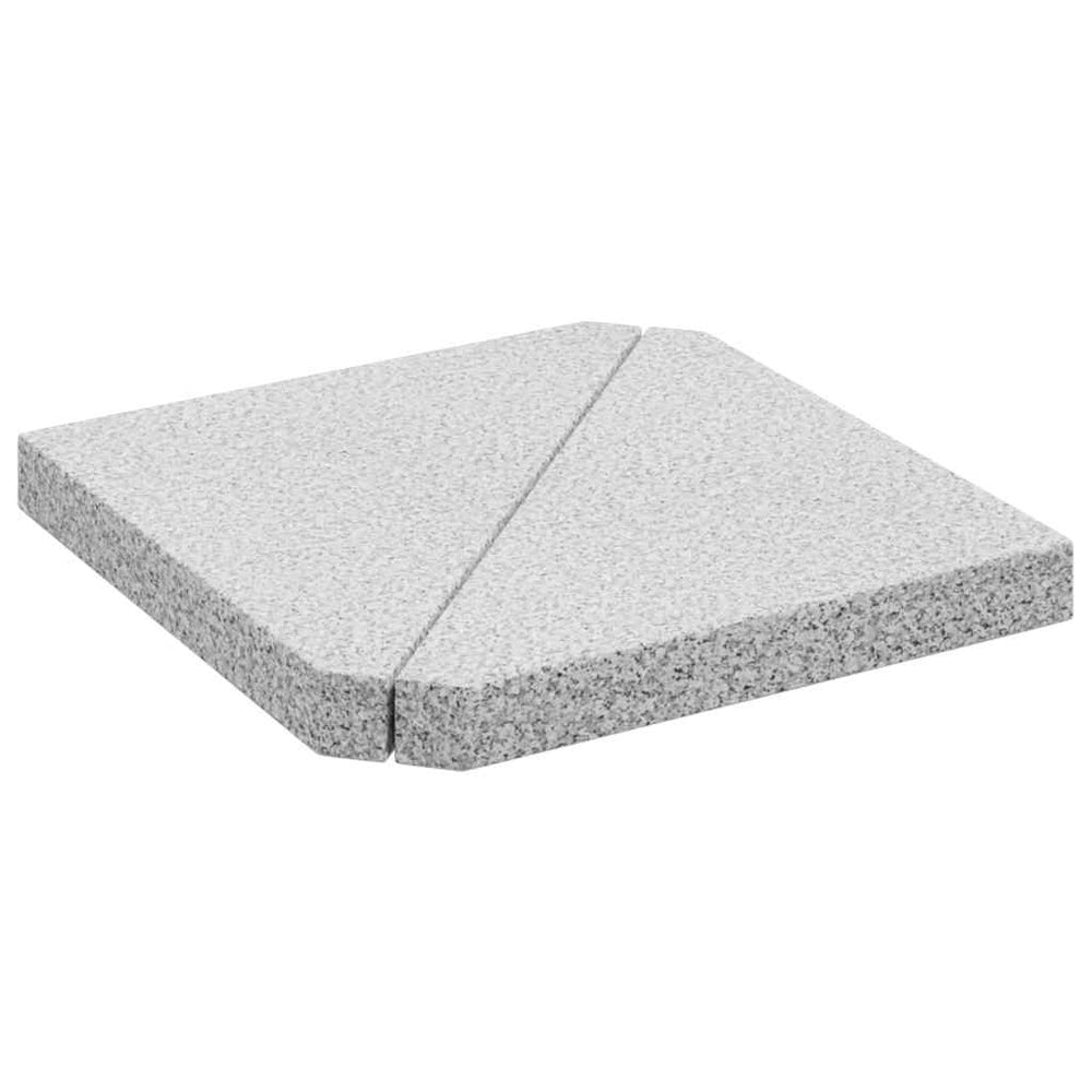 Schirmgewicht Dreieckig Grau Granit 2er Set