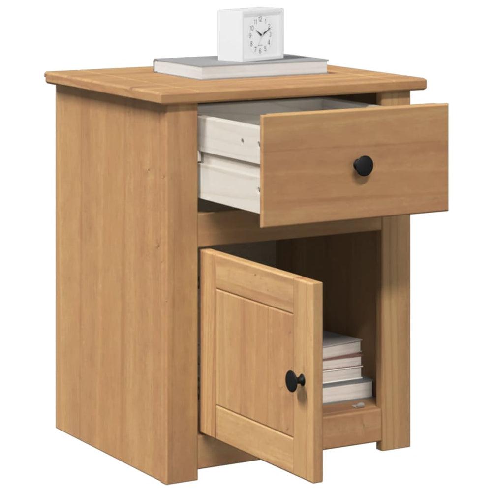 vidaXL Panama Bedside Table 46x40x57 cm Solid Pine Wood