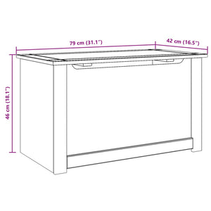 Massivholz Truhe Kiefer 79x42x46cm