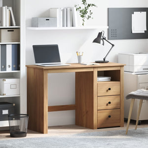 Massivholz Schreibtisch Kiefer 112 cm