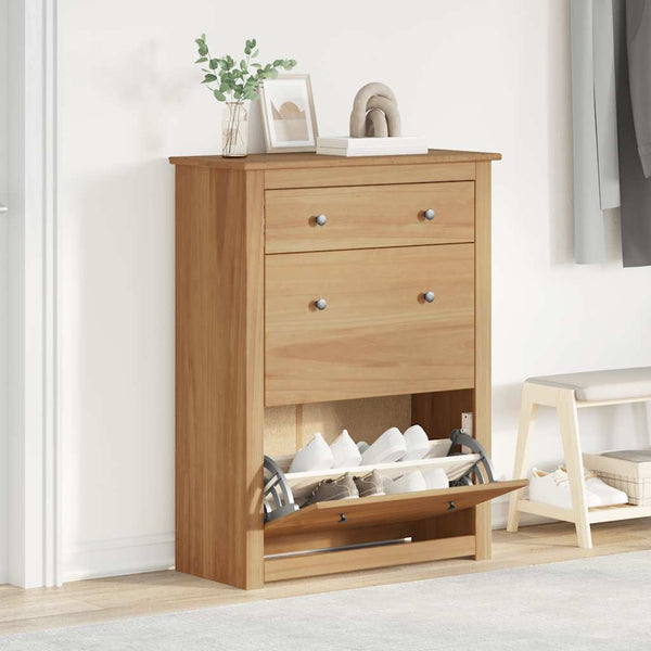 Massivholz Schuhschrank Kiefer 80x105 cm