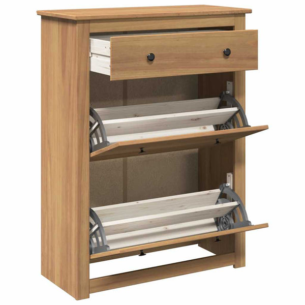 Massivholz Schuhschrank Kiefer 80x105 cm
