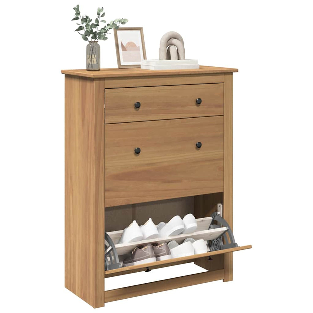 Massivholz Schuhschrank Kiefer 80x105 cm