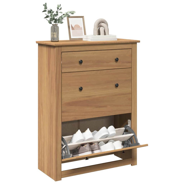 Massivholz Schuhschrank Kiefer 80x105 cm