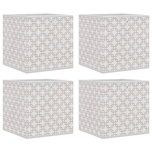 Faltboxen 4er Set Creme 32x32x32 cm