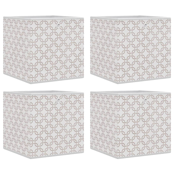 Faltboxen 4er Set Creme 32x32x32 cm