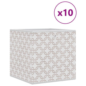 Faltboxen 10er Set Creme 32x32x32 cm